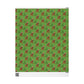 The Season's Greetings Reindeer With Wreath Mid Century Retro Christmas Print Holiday Gift Wrap Paper - Glossy Or Matte