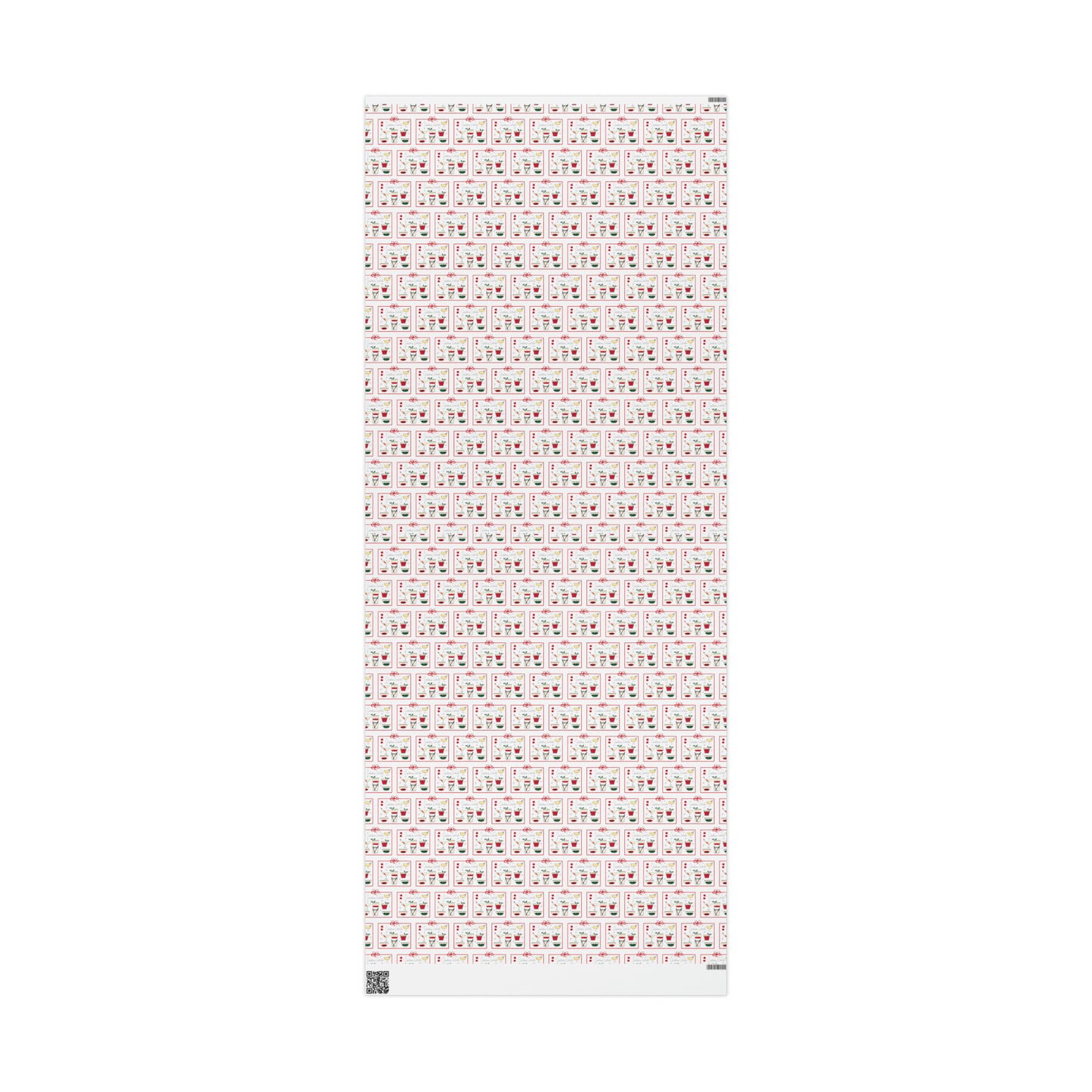 Christmas Cocktails Mid Century Retro Christmas Print Holiday Gift Wrap Paper - Glossy Or Matte