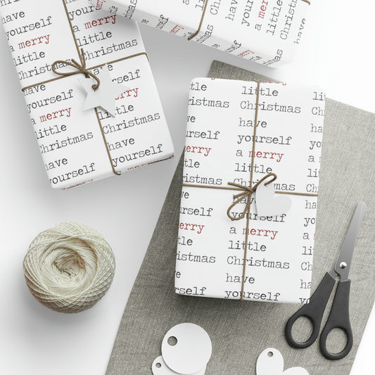 Have Yourself A Merry Little Christmas Print Holiday Gift Wrap Paper - Glossy Or Matte