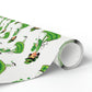 St Patrick's Day Girl Four Leaf Clovers Retro St Patrick's Day Print Holiday Gift Wrap Paper - Glossy Or Matte