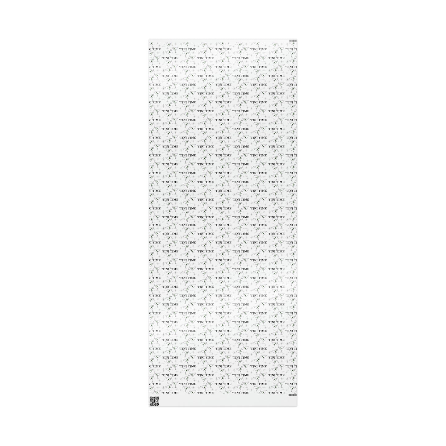 Tini Time Martini Cocktails Happy Hour Atomic Mid Century Retro Style Holiday Gift Wrap Paper - Glossy Or Matte