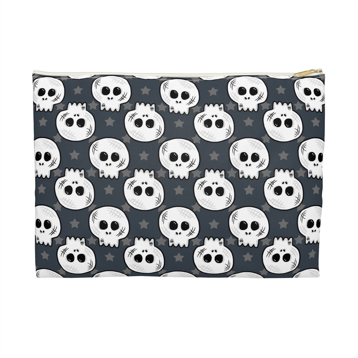 Skulls And Stars Halloween Print Polyester Accessory Pouch Travel Bag