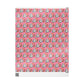 Merry Christmas Reindeer With Candy Cane Tree Pink Mid Century Retro Christmas Print Holiday Gift Wrap Paper - Glossy Or Matte