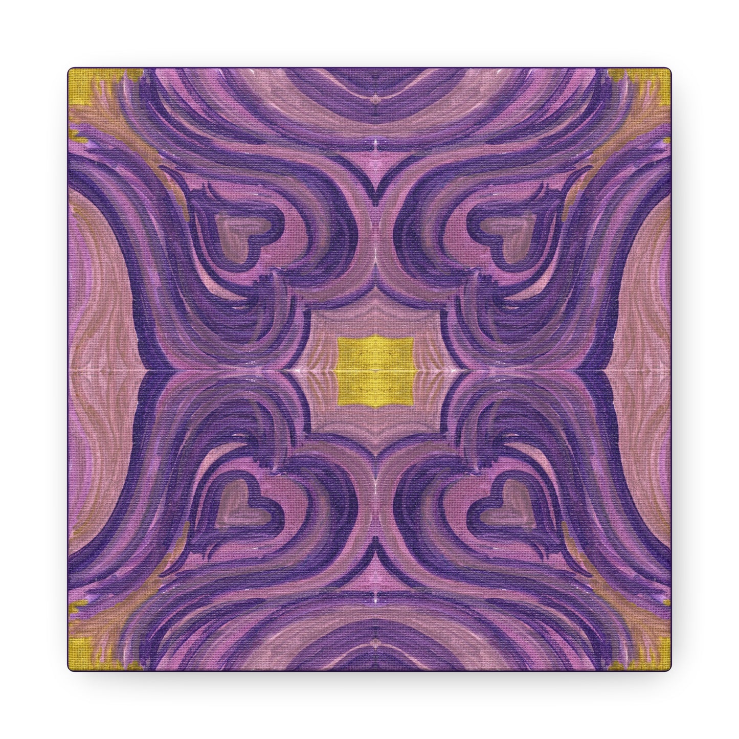 Purple Love Frequency Mosaic Caden Caraco Canvas Gallery Wrap