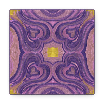 Purple Love Frequency Mosaic Caden Caraco Canvas Gallery Wrap