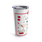 Christmas Cocktails Mid Century Retro Christmas Print Stainless Steel Tumbler 20oz