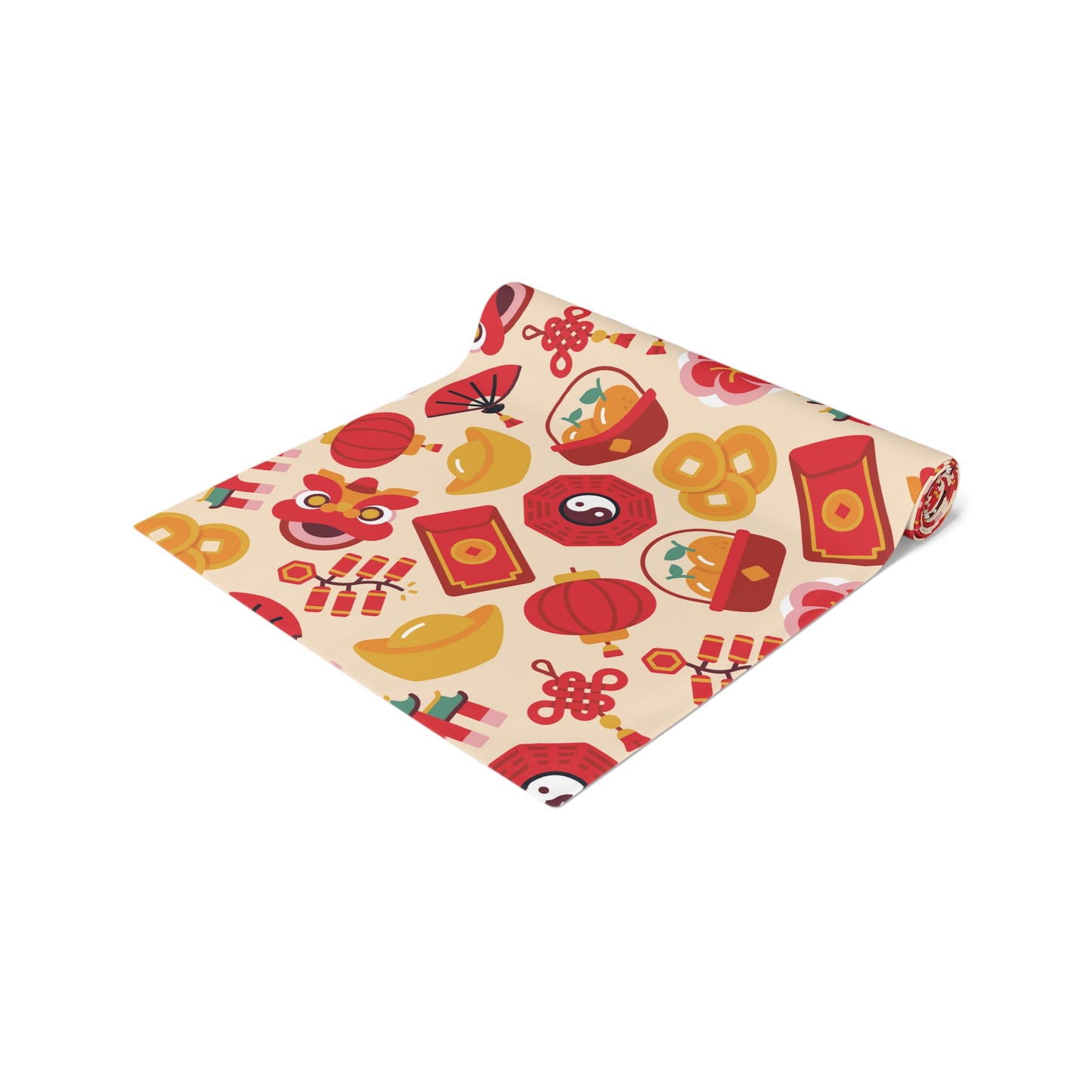 Lunar New Year Of The Dragon Spring Festival Holiday Table Runner - Cotton Or Polyester