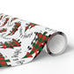 Merry And Bright Buffalo Checkered Trees Christmas Print Holiday Gift Wrap Paper - Glossy Or Matte