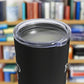 This 10 ounce black tumbler travel mug features white lettering that says Read Banned Books.This 10 ounce black stainless steel insulated travel tumbler mug features white letters that say Read Banned Books. The tumbler comes with a plastic sipping lid.