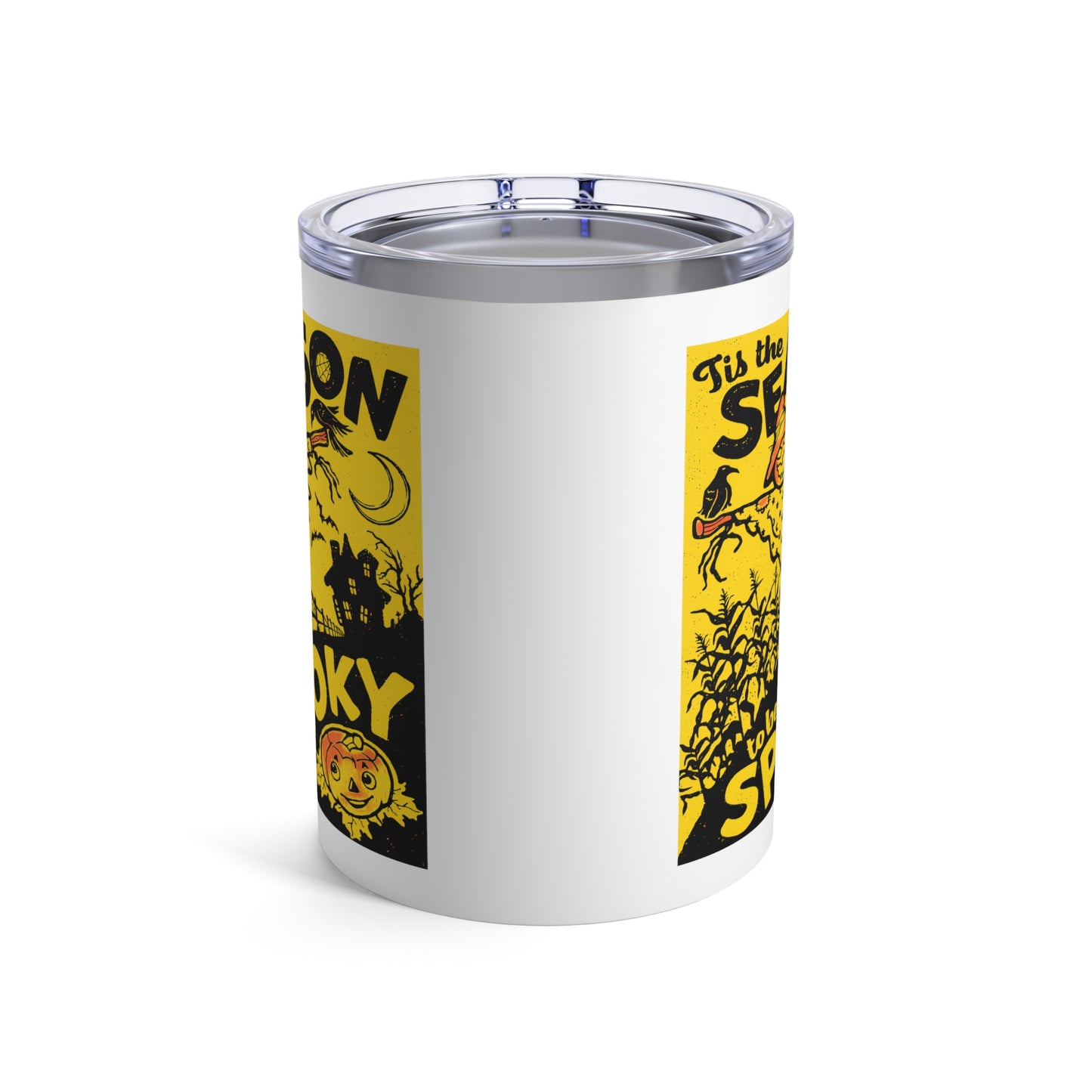 Tis The Season To Be Spooky Retro Halloween Print Stainless Steel Tumbler 10oz