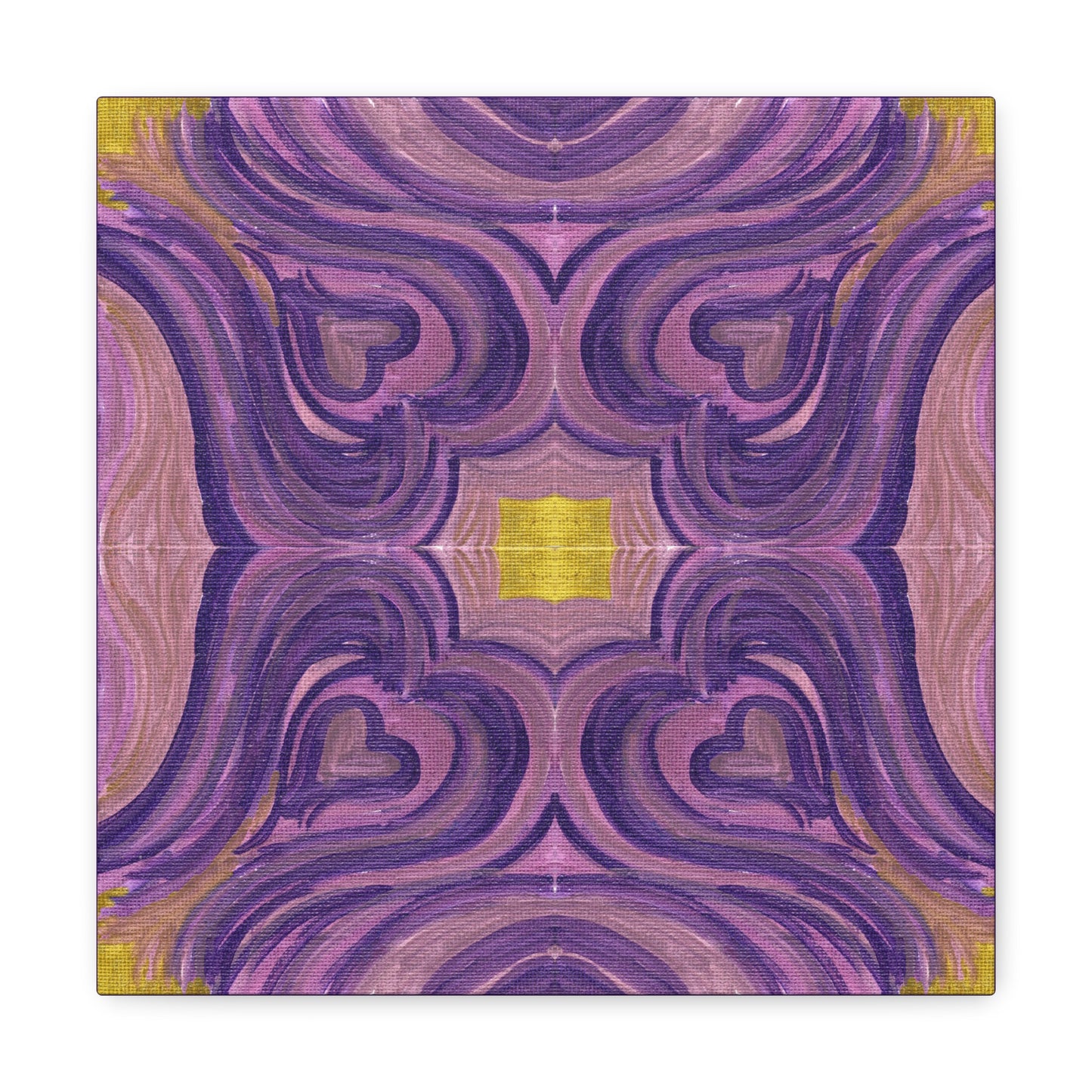 Purple Love Frequency Mosaic Caden Caraco Canvas Gallery Wrap