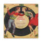 Under The Mistletoe Merry Christmas Couple Record Retro Print Canvas Gallery Wraps