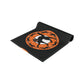 Black Cats Retro Halloween Print Black Cotton Poly Table Runner