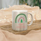 Merry Christmas Boho Rainbow Christmas Silver Metallic Mug