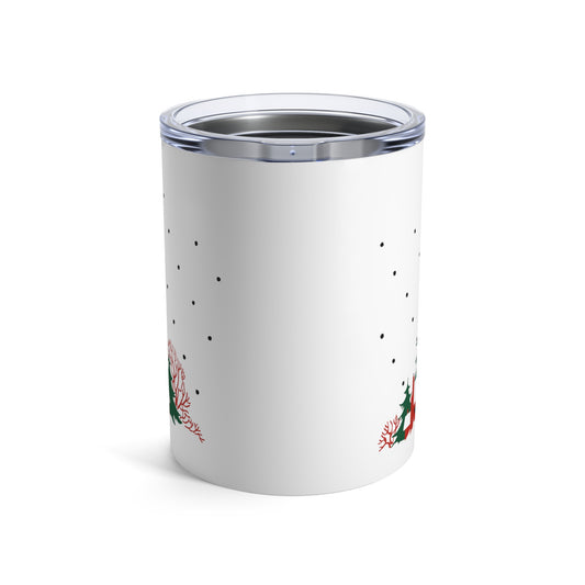 Cozy Winter Christmas Home Retro Mid Century Christmas Print Stainless Steel Tumbler 10oz