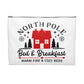 North Pole Bed And Breakfast Christmas Print Polyester Accessory Pouch Travel Bag