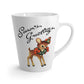 Season's Greetings Cute Reindeer Mid Century Retro Christmas Print Latte Mug