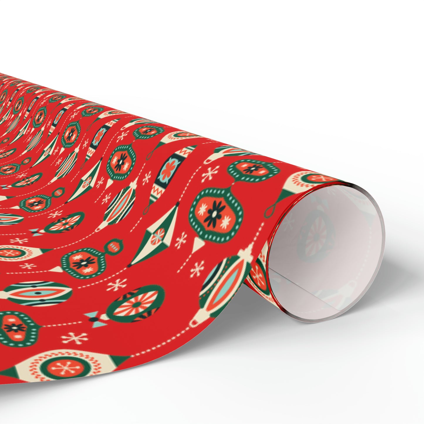 Atomic Retro Christmas Ornaments Atomic Retro Style Christmas Holiday Gift Wrap Paper - Glossy Or Matte