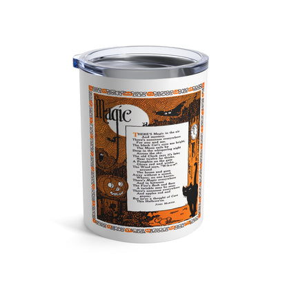 Magic Poem Retro Halloween Print Stainless Steel Tumbler 10oz