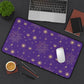 Celestial Gold Sun Stars Tarot Purple Desk Mat - 3 size options