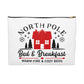 North Pole Bed And Breakfast Christmas Print Polyester Accessory Pouch Travel Bag