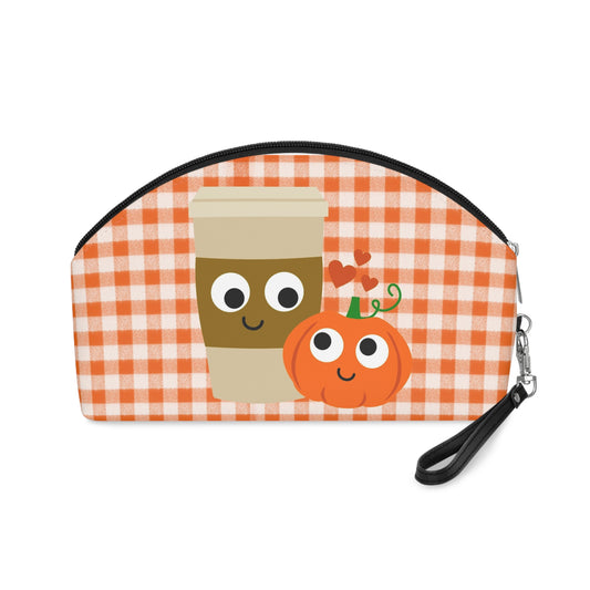 Pumpkin Spice Love Fall Autumn Travel Cosmetic Makeup Bag