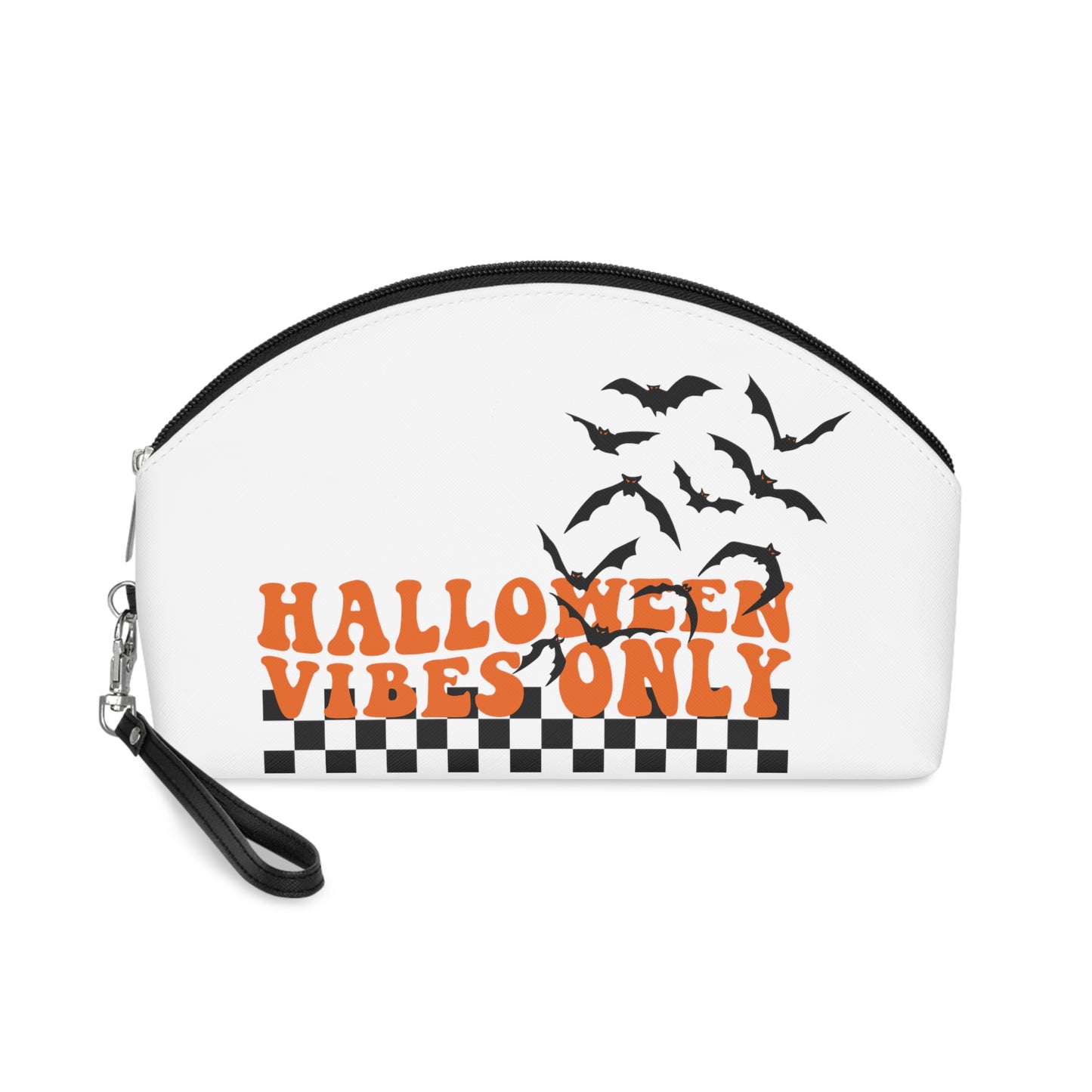 Halloween Vibes Bats Retro Style Halloween Cosmetic Makeup Travel Bag