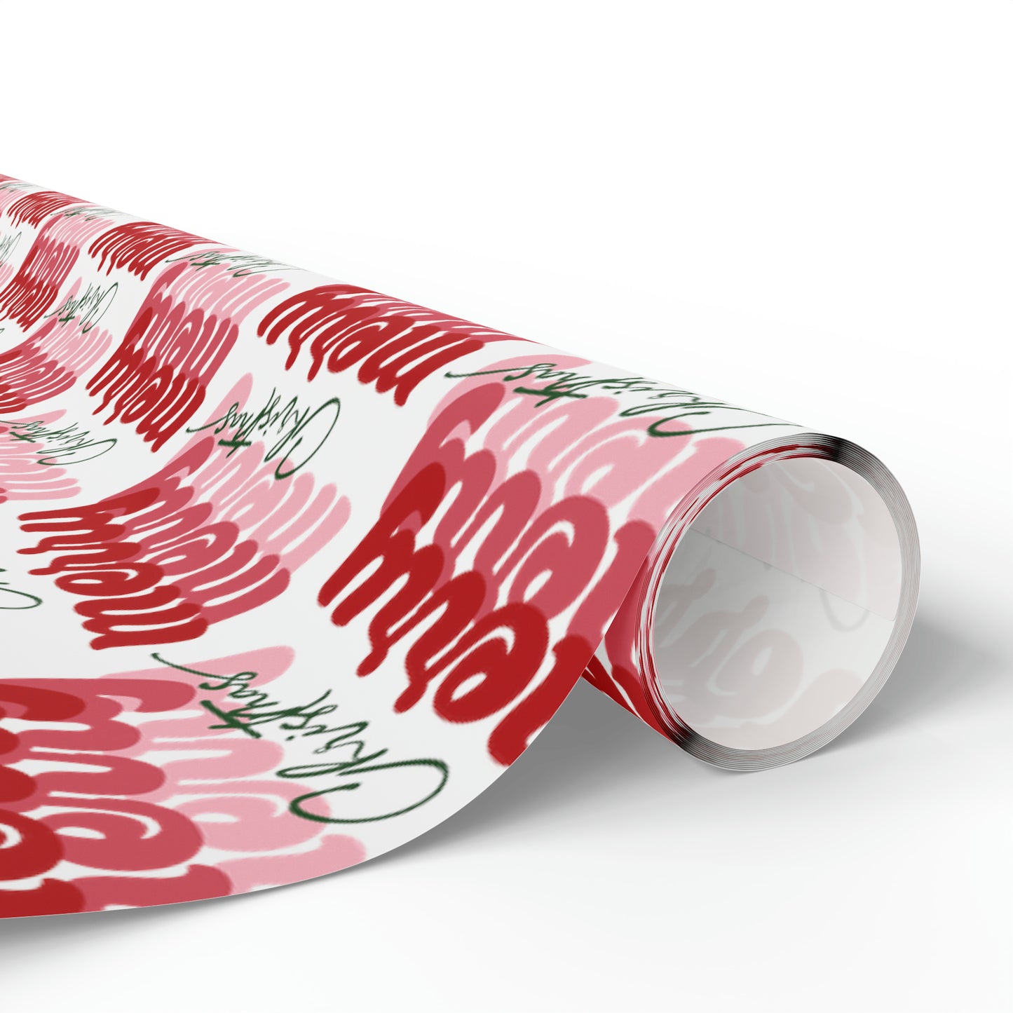 Merry Merry Merry Christmas Retro Style Christmas Print Holiday Gift Wrap Paper - Glossy Or Matte