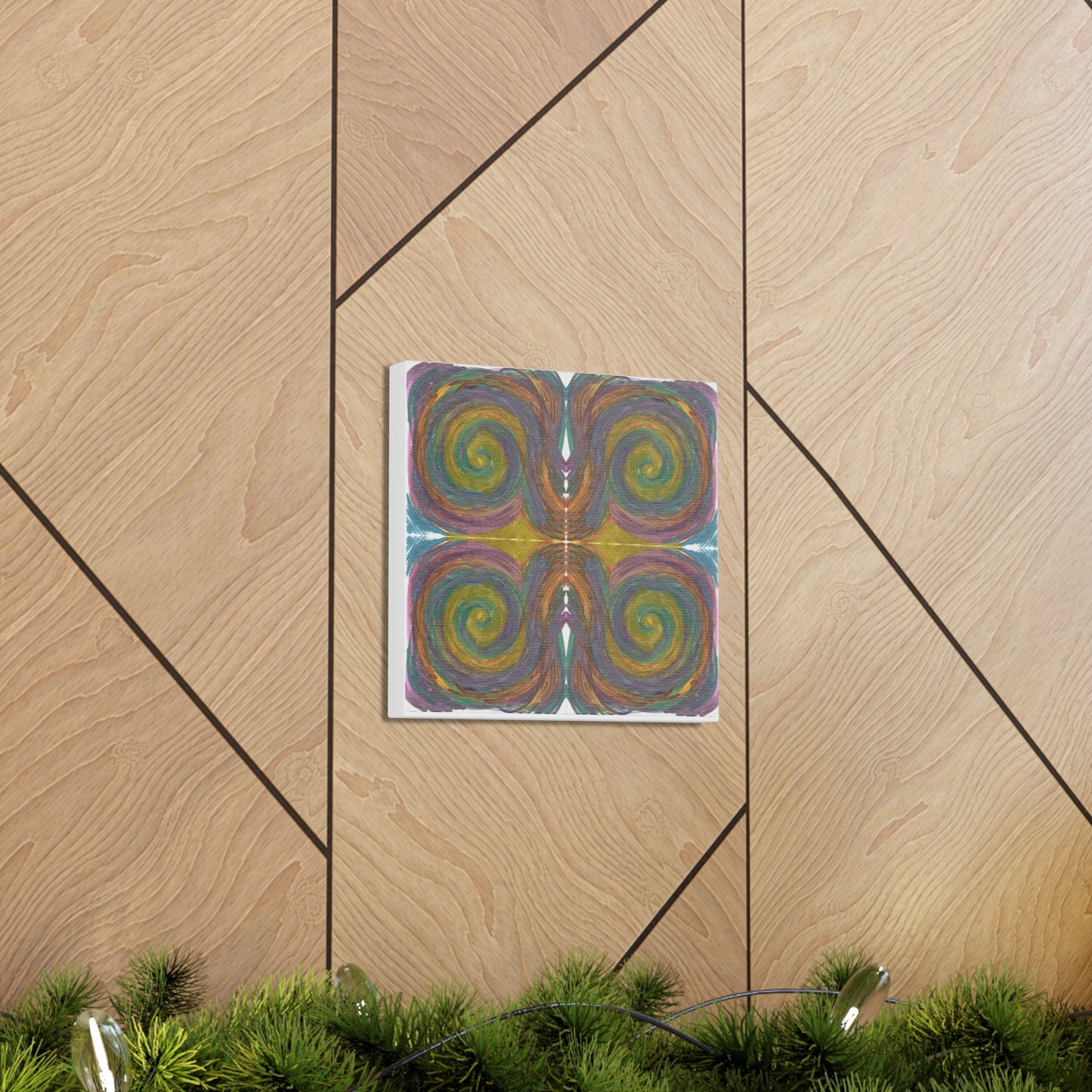 Solar Spirals Mosaic Caden Caraco Canvas Gallery Wrap