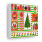 Christmas Tree Retro Mod Retro Christmas Canvas Gallery Wrap