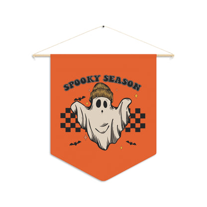 Spooky Season Halloween Ghost Wall Hanging Banner Flag