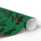 Christmas Holly Mid Century Retro Christmas Print Holiday Gift Wrap Paper - Glossy Or Matte