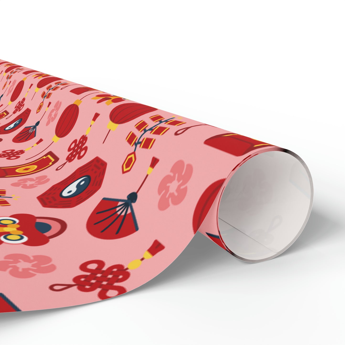 Lunar New Year Of The Dragon Spring Festival Holiday Gift Wrap Paper - Glossy Or Matte