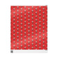 Christmas Mouse On Scooter Stars Red Mid Century Retro Christmas Print Holiday Gift Wrap Paper - Glossy Or Matte