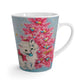 Christmas Kitten Pink Christmas Tree Retro Christmas Print Latte Coffee Mug