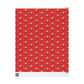 Christmas Mouse On Scooter Stars Red Mid Century Retro Christmas Print Holiday Gift Wrap Paper - Glossy Or Matte