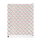 Pink Christmas Reindeer With Ornaments Mid Century Retro Christmas Print Holiday Gift Wrap Paper - Glossy Or Matte