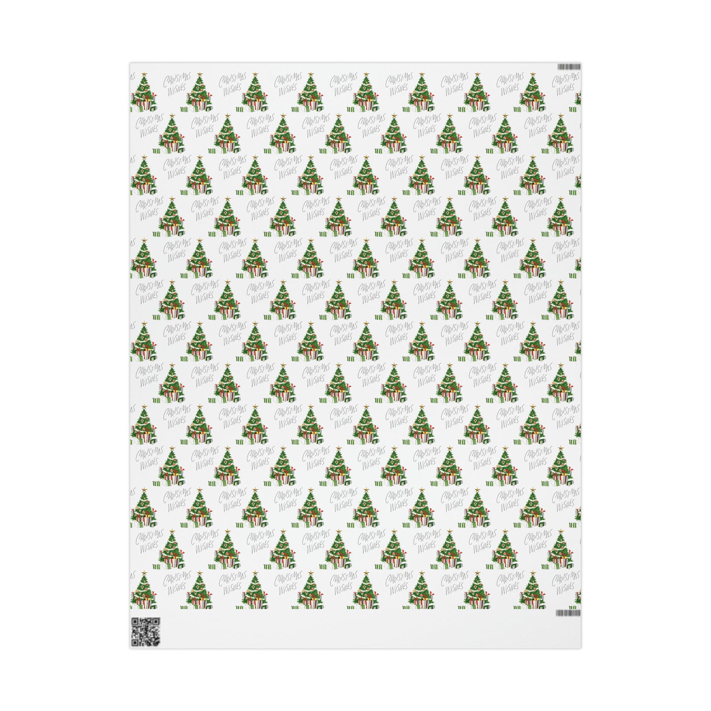 Christmas Wishes Christmas Tree With Presents Mid Century Retro Christmas Print Holiday Gift Wrap Paper - Glossy Or Matte