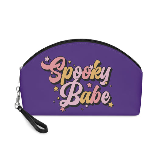 Spooky Babe Purple Halloween Travel Cosmetic Makeup Bag