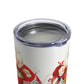 Santa And Mrs. Claus Making Christmas Cheer Retro Christmas Print Stainless Steel Tumbler 10oz