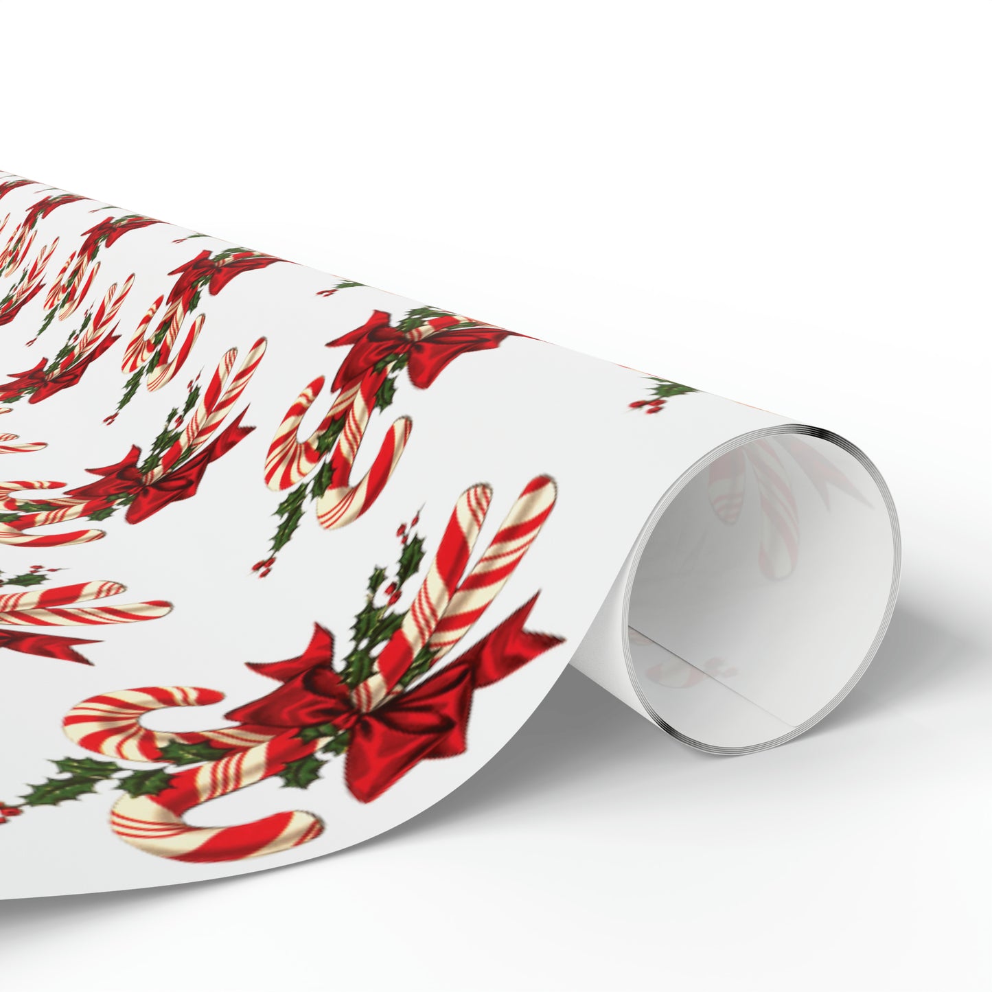 Retro Candy Canes Mid Century Retro Christmas Print Holiday Gift Wrap Paper - Glossy Or Matte