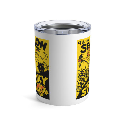 Tis The Season To Be Spooky Retro Halloween Print Stainless Steel Tumbler 10oz