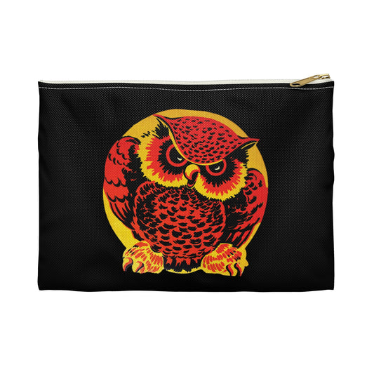 Halloween Owl Retro Retro Halloween Print Polyester Accessory Pouch Travel Bag