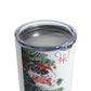 Hi! Santa In Christmas Tree Mid Century Retro Christmas Print Stainless Steel Tumbler 10oz