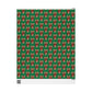 Retro Candy Canes Green Mid Century Retro Christmas Print Holiday Gift Wrap Paper - Glossy Or Matte