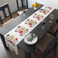 Mid Century Kitten Valentine Table Runner - Retro Print in Natural Cotton or Quick-Dry Polyester - 16"x72" or 16"x90" Sizes