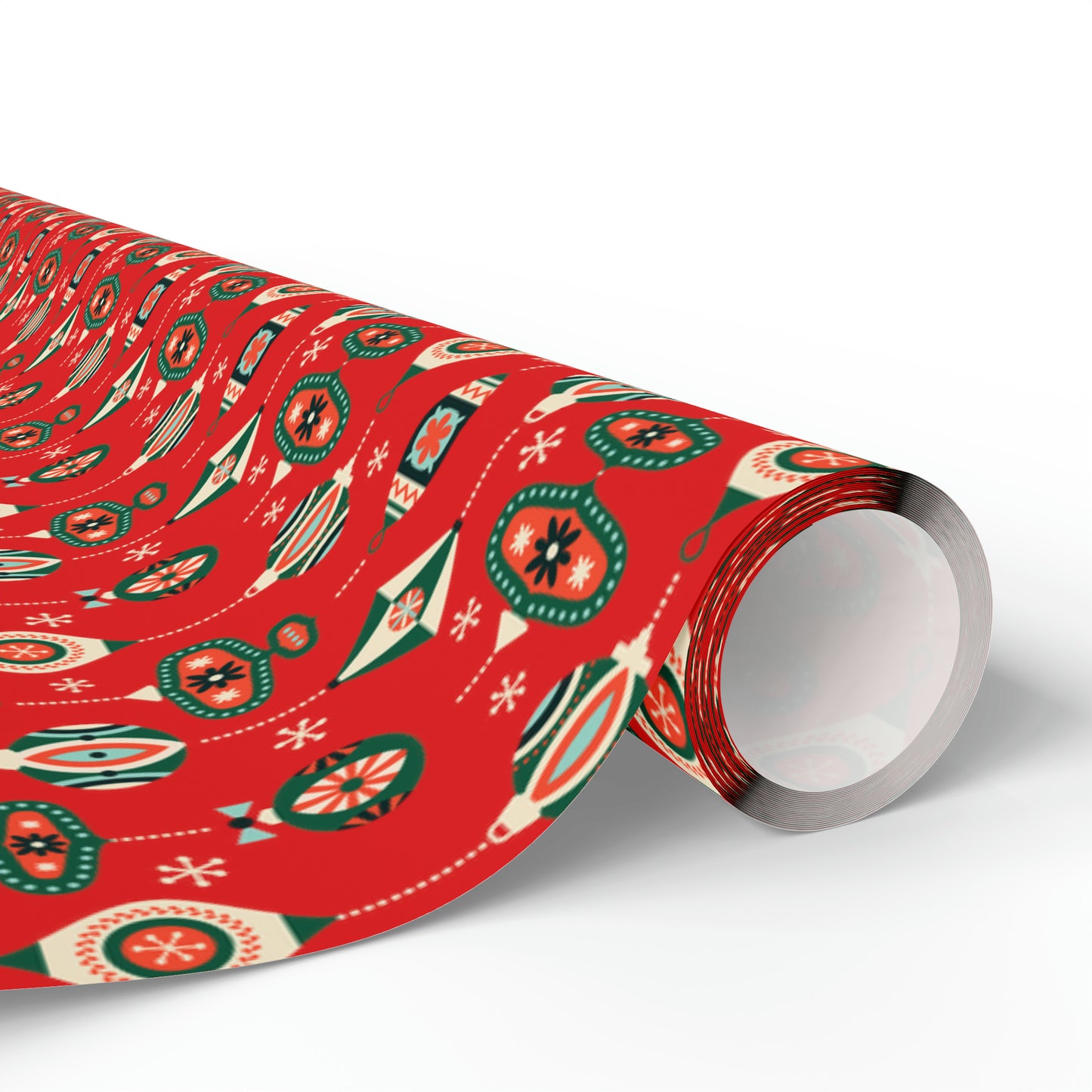 Atomic Retro Christmas Ornaments Atomic Retro Style Christmas Holiday Gift Wrap Paper - Glossy Or Matte