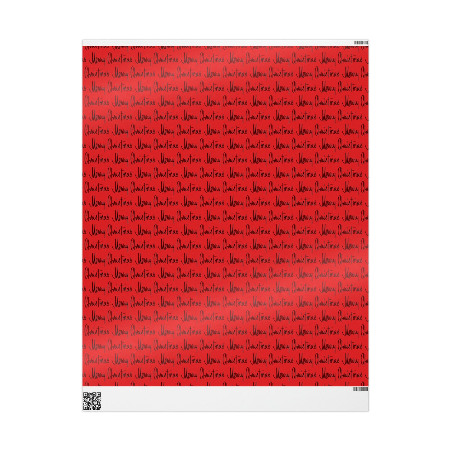 Merry Christmas Red Mid Century Retro Christmas Print Holiday Gift Wrap Paper - Glossy Or Matte