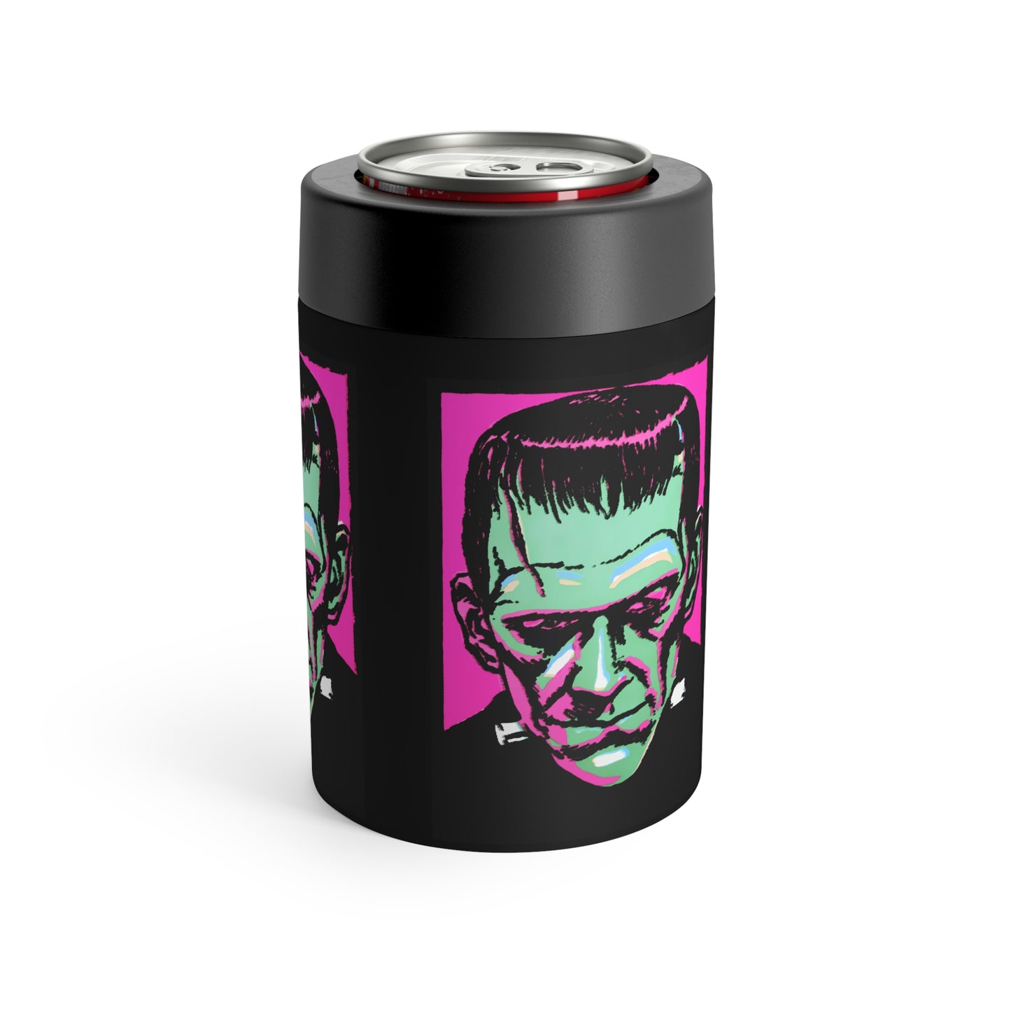 Frankenstein Monster Retro Halloween Print Stainless Steel Can Holder