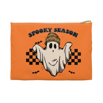 Spooky Season Ghost Halloween Print Polyester Accessory Pouch Travel Bag